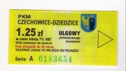 Czechowice-Dziedzice - bilet ulgowy PKM 1,25 zł + rekl.