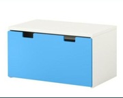 Ikea STUVA Ława ze schowkiem - biały / niebieski