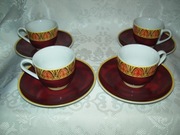 FILIŻANKI Z TALERZYKAMI - PORTOFINO - 4 KOMPL.