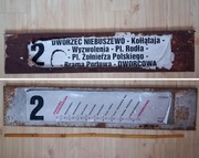 Tablica tramwajowa metalowa oryginał Tramwaje Szczecin Niebuszewo 