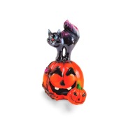 Figura Dekoracja Kot na Dyni, Lampion