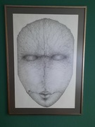 Unikatowy rysunek surrealistyczny – ręcznie wykonany, oprawiony