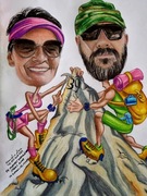 Portret karykatura obrazy dowolną techniką