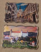 DUŻY Magnes metalowy na lodówkę Bratislava Slovakia Bratysława Słowacja 37.