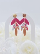 Kolczyki z gliny polimerowej i żywicy uv, kolczyki wiszące na sztyfcie 