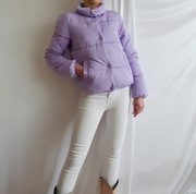 Kurtka Damska Krótka Ocieplana Pikowana Liliowa Cropp Puffer S 36