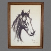 Grafika KOŃ ARAB Rudolf Buchalik 40x30