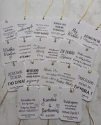 Zawieszki na alkohol wódkę weselną urodzinową personalizowane 