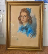 Józef Kidoń (1890-1968) Portret mlodej dziewczyny certyfikat.