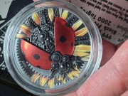 MECHANICZNA BIEDRONKA ladybug EWOLUCJA W ZEGARKU 3 OZ 2021 MONGOLIA TOGROG