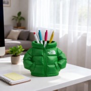 Organizer na długopisy Kurtka Puffer Zielony | Pojemnik na biurko | Premium
