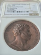 Książe Józef Poniatowski - medal z 1813 upamiętniający śmierć - grading NGC