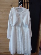 Sprzedam białą sukienkę z bolerkiem