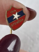 Kolekcjonerska emaliowana wpinka G T S Wisła Kraków 1906