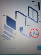 Uchwyt chłodnicy lewy i prawy Mercedes A2135011300 A2135011400