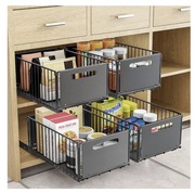 4-pak Składanych Wysuwanych Organizerów Do Szafek Czarnych