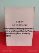 Karty obserwacji do naturalnych metod planowania rodziny (NPR)