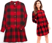 GAP sukienka w kratkę w koszulowym stylu nowa za pół ceny