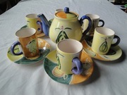 serwis kawowy lub herbaciany, filiżanki, dzbanek