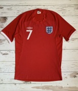 Koszulka Piłkarska Anglia 2010/11 Away David Beckham 7 M Unikat Idealna