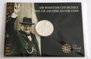 20 funtów srebrna moneta- Sir Winston Churchill