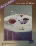 Zestaw do haftu, bawełniany obrus/serweta, magnolie 80x80 cm (Royal Paris)