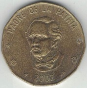 Dominikana 1 peso 2002 - 25 mm nr 2