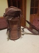 Plecak skórzany VINTAGE na jedno ramię w bardzo dobrym stanie. 