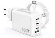 Ładowarka USB C, 100 W, 4 porty USB C Z Kablem