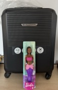 Walizka czarna puccini mała plus gratis lalka barbie syrenka