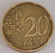 Moneta 20euro cent Włoska rzadka