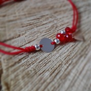 Bransoletka koło kółko SREBRO 925 sznurkowa