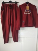 Bordowy damski dres campus S