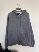 Jordan Essentials Fleece Bluza Rozpinana z Kapturem Szara Jak Nowa