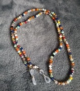 Z kolorowych koralików łańcuszek do okularów 14