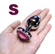 Korek analny różowe serce Rozmiar S Nowy