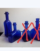 Karafki wazon szkło kobaltowe