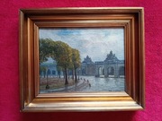 Stary obraz na płótnie sygnowany Leisner 