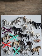Zestaw koni/zrebakow schleich/collecta