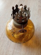 Mini lampa naftowa / oliwna – szklana, vintage – 7 cm wysokości (25)