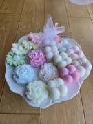 Świeczki sojowe opakowania na prezenty.