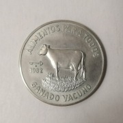 Kuba 1 peso, 1982 FAO Krowa