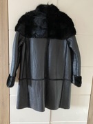 Nowy obszyty norka kożuch damski