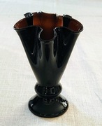 Wazon kolorowe szkło, chusta falbanka falbana PRL  Vintage Horbowy?