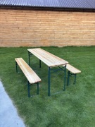 Stol ogórkowy z ławkami