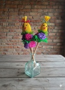 Piękna palma wielkanocna z krepiny i bibuły 