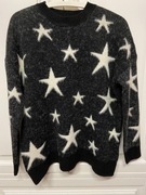 SINSAY SWETER XS JAK M LUŹNY KRÓJ GWIAZDY PUSZYSTY WŁOSKI MILUTKI WYGODNY 