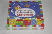 Usborne Baby's very first Slide and see Christmas - przesuwane elementy