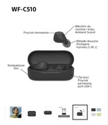 Słuchawki bezprzewodowe Sony WF-C510 Dokanałowe Bluetooth 5.3 Czarny