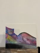 obraz namalowany na płótnie akt kobieta 30x24cm 